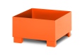 RR Industrietechnik Auffangwanne aus Stahl für 1x 200 Liter Fass ohne Gitterrost RAL 2004 reinorange