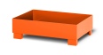 RR Industrietechnik Auffangwanne aus Stahl für 2x 200 Liter Fass ohne Gitterrost RAL 2004 reinorange