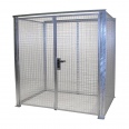 Bauer Gasflaschen-Container GFC-M2-DF, ohne Dach Doppelflügeltor für 48x Gasflaschen Ø 230 mm