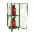 Bauer Gasflaschen-Depot GFD-R 2, Resedagrün, 2 Türen, Drahtgitter für 2x 11 kg-Gasflaschen