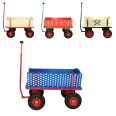 Beachtrekker Style Holz Bollerwagen Handwagen mit Sonnenverdeck in 4 Designs-small