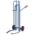 Fetra Reifenkarre mit Spreizaufnahmen 660mm Schaufeltiefe Vollgummi-Bereifung und Anlaufrollen