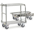 Fetra ESD Klapptischwagen aus Alurohr mit Aluplattform 720x450mm Ladefläche