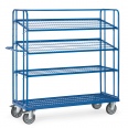 Fetra Etagenwagen mit 3 verstellbaren  losen Drahtgitterböden, Höhe 1800 mm 1250x610