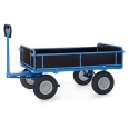 Fetra Handpritschenwagen mit Bordwänden und Polyurethanbereifung, 1540x840mm Ladefläche 750kg Tragkraft
