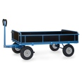 Fetra Handpritschenwagen mit Bordwänden und Polyurethanbereifung, 1940x940mm Ladefläche 750kg Tragkraft