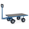 Fetra Handpritschenwagen mit Polyurethanbereifung, 1200x800mm Ladefläche 450kg Tragkraft