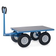 Fetra Handpritschenwagen mit Polyurethanbereifung, 1200x800mm Ladefläche 750kg Tragkraft