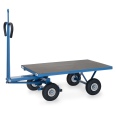 Fetra Handpritschenwagen mit Zugöse und Polyurethanbereifung, 1200x800mm Ladefläche 450kg Tragkraft