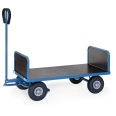 Fetra Handwagen mit 2 Stirnwänden Polyurethanbereifung, 1000x600 mm Ladefläche