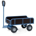 Fetra Handwagen 2-Achser mit 4 Wänden und Polyurethanbereifung, 945x545mm Ladefläche