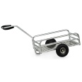 Fetra Outdoor-Handwagen feuerverzinkt mit 795x445mm Ladefläche aus Alu-Quintettblech und Polyurethanbereifung