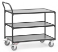 Fetra Tischwagen mit 3 Etagen 850x500mm Ladefläche Grey Edition