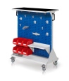 Kappes RasterMobil® mobiler Arbeitsplatzschrank Größe #3 1270x1000x500mm 29-teilig mit Auflageboden inkl. Riffelgummimatte - enzianblau