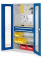 Kappes ®RasterPlan Schubladenschränke 1950x1000x600mm Sichtfenstertüren Modell 34 enzianblau