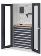Kappes ®RasterPlan Schubladenschränke 1950x1000x600mm Sichtfenstertüren Modell 37 anthrazitgrau