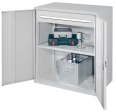 Kappes Schwerlast-Beistellschränke ohne Mitteltrennwand 1110x1000x600mm Modell 66 Vollblechtüren lichtgrau