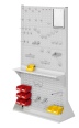 Kappes ®RasterPlan Stellwände doppelseitig Größe #5 - 6x Lochplatten 4x Schlitzplatten 1x Zubehörsortiment 55-teilig Lichtgrau RAL 7035