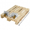 Kongamek Palettenroller verzinkt mit 2000kg Tragkraft für Euro-Paletten 1200x800mm-small