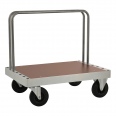 Kongamek Plattformwagen verzinkt 300mm hoch mit 2 Stahlbügeln und Ladefläche 840x600mm aus MDF ohne Bremse