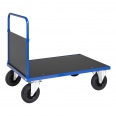 Kongamek Plattformwagen in blau 1000x700x900mm mit geschlossenem Schiebegriff und Gummibereifung ohne Bremse