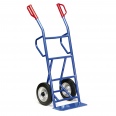 Protaurus Stahlrohr Stapelkarre 250kg Traglast mit 2 Standbügel Rollenlager Vollgummi 250x60mm