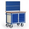 Protaurus Werkbankwagen mit 2 Lochplatten, 650mm hoch Protaurus Werkbankwagen mit 2 Lochplatten, 650mm hoch-small