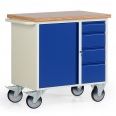 Protaurus fahrbare Werkbank Serie 300 mit Schrankfach und 4 Schubladen Protaurus fahrbare Werkbank Serie 300 mit Schrankfach und 4 Schubladen-small