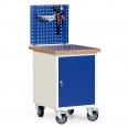 Protaurus Werkstatt-Rollcontainer Schrank mit 35mm Multiplexplatte und Lochplatte