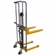 qteck Manuelle Minilifter Single 650mm Gabellänge 85-1500mm Hubhöhe mit 400kg Hubkraft