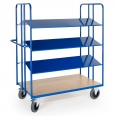 Rollcart Kommissionierwagen mit 4 doppelseitigen Blechladeflächen 2x1350x400mm-small