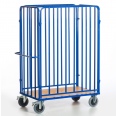 Rollcart Paketwagen 1880mm hoch 4 Wände offen mit Ladefläche im Buchendekor 1000x640mm