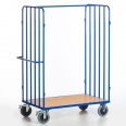 Rollcart Paketwagen 1880mm hoch 2 Wände offen mit Ladefläche im Buchendekor 1000x700mm