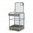 R+R Industrietechnik Arbeitskorb Typ RAK-ONE 800x800x1900mm RAL7005 Mausgrau