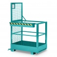 RR Industrietechnik Arbeitskorb Typ RAK-SLIM 800x800x1910mm RAL5018 Türkisblau