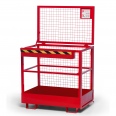 R+R Industrietechnik Arbeitskorb Typ RAK 1200x800x1910mm RAL3000 Feuerrot