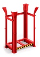 RR Industrietechnik Paletten Richtgestell RRG-10 BxTxH 1340x940x1930 mm RAL 3000 Feuerrot