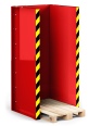 RR Industrietechnik Paletten Stapel Station RPS-15 BxTxH 1020x945x2145 mm RAL 3000 Feuerrot