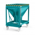 RR Industrietechnik Silowagen Typ RSLF 600dm³ fahrbar RAL 5018 Türkisblau