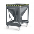 RR Industrietechnik Silowagen Typ RSLF 600dm³ fahrbar RAL 7005 Mausgrau