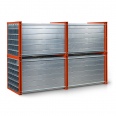 RR Industrietechnik Wabenregal RWR-16/3 3000x1000x1000mm mit 16 Fächern RAL 2004 Reinorange