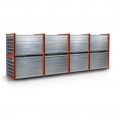 RR Industrietechnik Wabenregal RWR-24/6 6000x1000x1000mm mit 24 Fächern RAL 2004 Reinorange