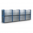 RR Industrietechnik Wabenregal RWR-24/6 6000x1000x1000mm mit 24 Fächern RAL 5010 Enzianblau
