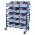 VARIOfit Eurokastenwagen mit 15 Kunststoffkisten und 5 Etagen 1240x610mm-small
