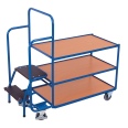 VARIOfit Kommissionierwagen mit 3 Ladeflächen, niedrig-small