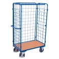 VARIOfit Paket-Dreiwandwagen, hoch, seitlich vergittert Ladefläche 850x500mm