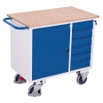 VARIOfit Werkstattwagen mit Schiebegriff, Schrank, 6 Schubladen und großer Ladefläche 1000x600mm-small