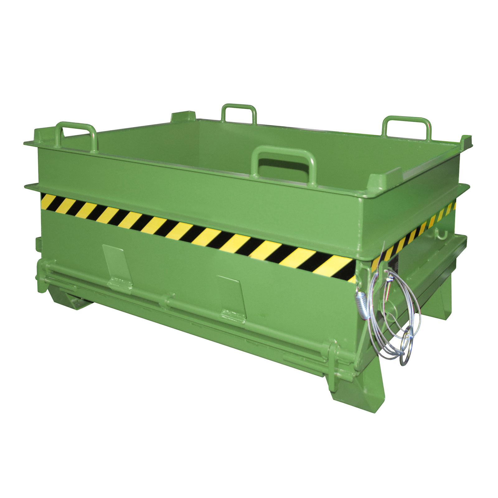 Bauer Baustoffcontainer BC 500 (Steinklammer-Entriegelung), lackiert, Resedagrün