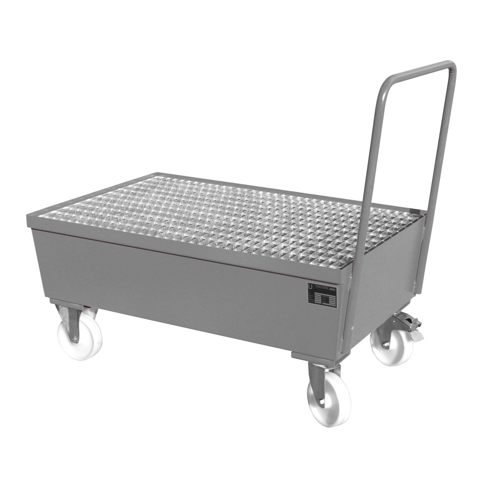 Bauer Fahrbare Auffangwanne AW-F 2, max. 2 Fässer, Mausgrau