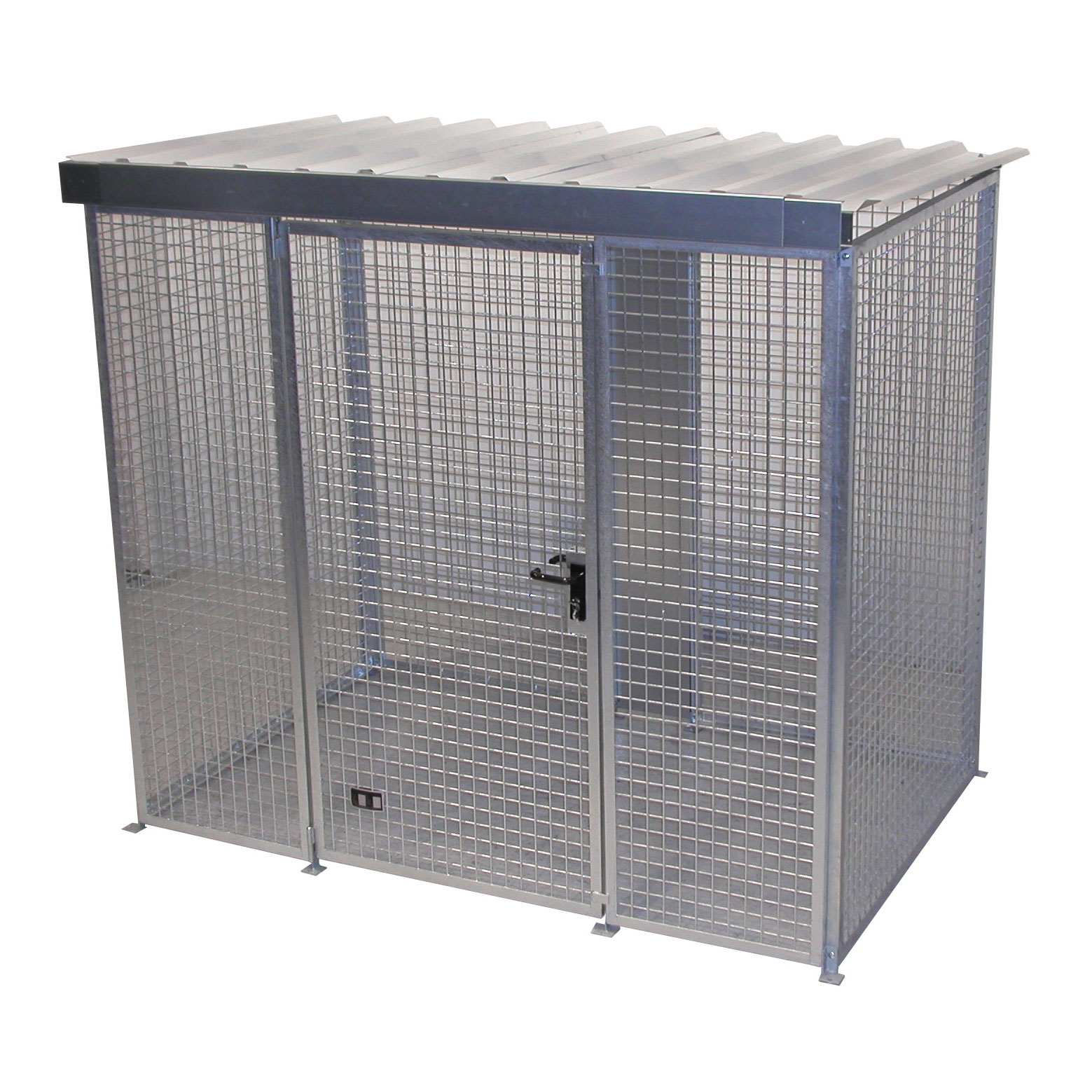 Bauer Gasflaschen-Container GFC-M3/D, mit Dach und Flügeltor für 60x Gasflaschen Ø 230 mm